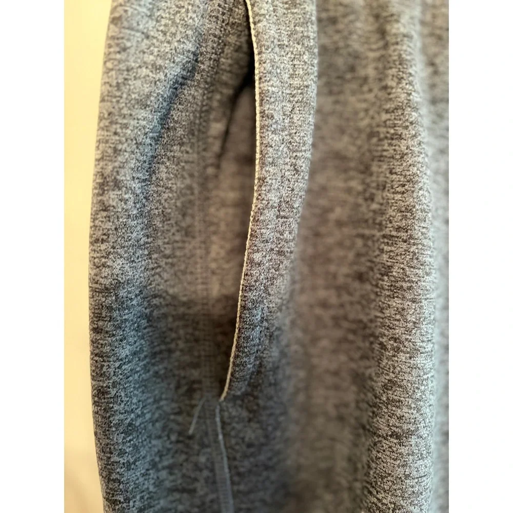 Nike Therma-FIT Gray Heathered Fleece Sweatpants Womens Large Side Pockets